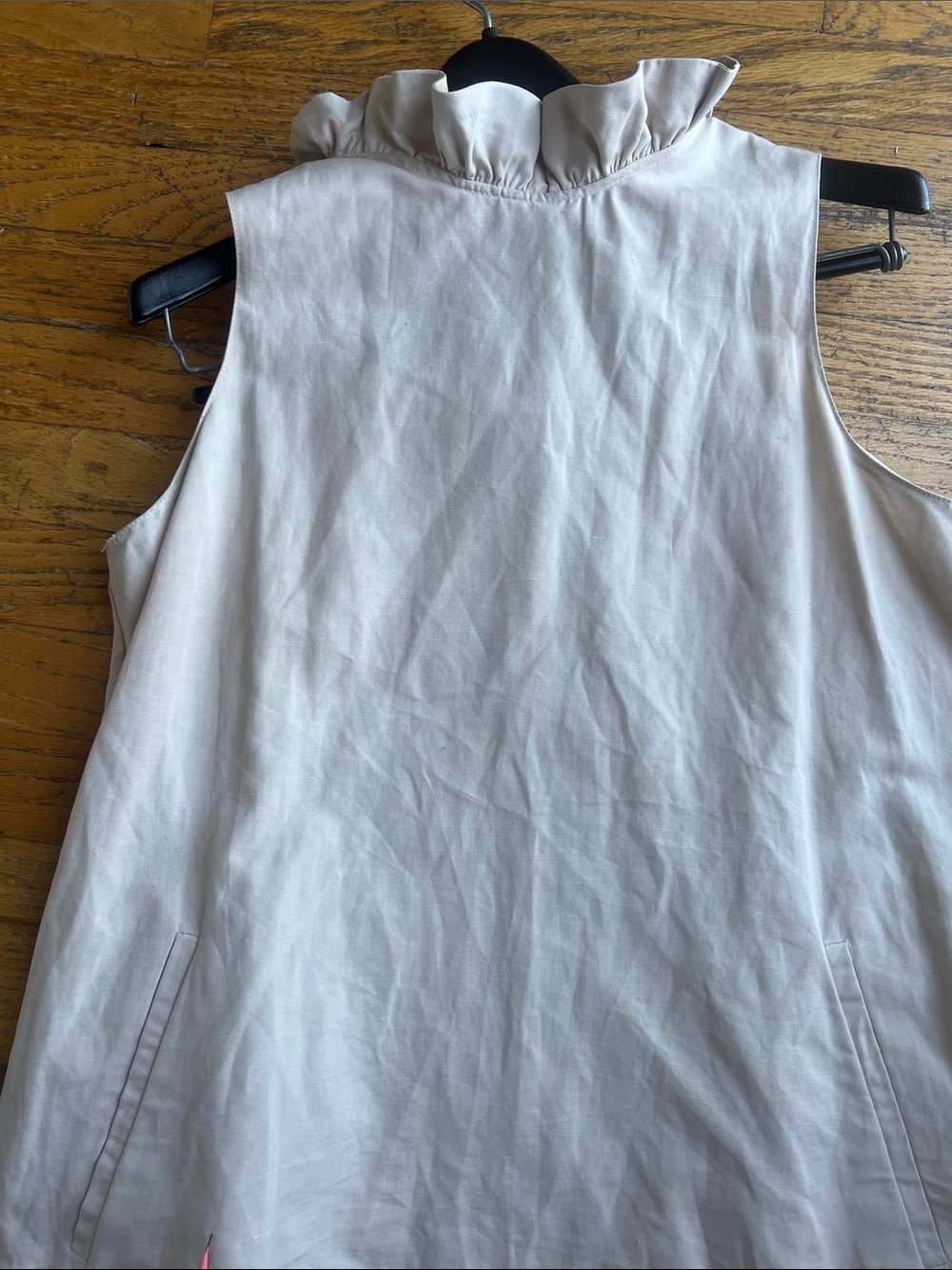 Tyler Böe Stella Shift Dress in Sand / Pockets & bow / Size Large - Picture 3 of 12